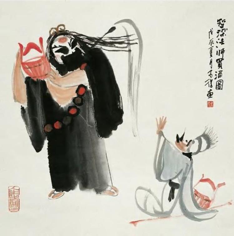 画一个戏曲人物「他笔下的戏曲人物看似一幅画恰似一场戏」