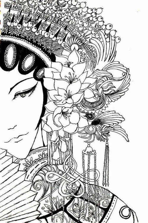 戏曲人物怎么画又简单又漂亮带颜色